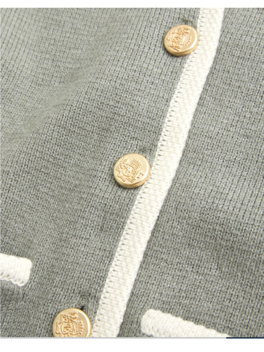 NWT Abercrombie & Fitch Collarless Sweater Jacket - Picture 6 of 6